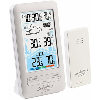 Infactory Station Météo Fws-180 Avec Horloge Radio-Pilotée, Baromètre Et Capteur Extérieu - Publicité Infactory Station Météo Fws-180 Avec Horloge Radio-Pilotée, Baromètre Et Capteur Extérieu - Publicité