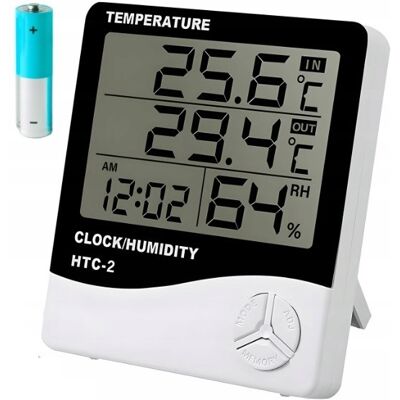 Generic - Thermo-Hygro Electronic - Blanc - LCD - Station météo - Publicité Generic - Thermo-Hygro Electronic - Blanc - LCD - Station météo - Publicité