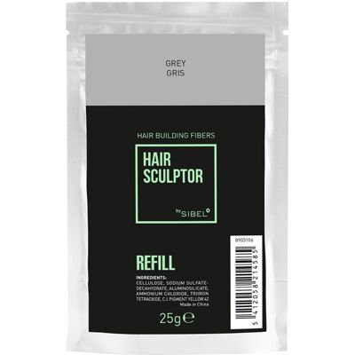 Recharge fibres Hair Sculptor gris - 25g - Publicité Recharge fibres Hair Sculptor gris - 25g - Publicité