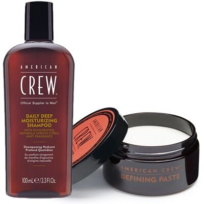 Kit American Crew Shampooing Hydratant Profond 100ml + Pâte Définissante 85gr - Publicité Kit American Crew Shampooing Hydratant Profond 100ml + Pâte Définissante 85gr - Publicité