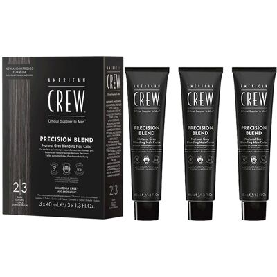 American Crew Precision Blend Foncé 2/3 - Coloration capillaire - Sans ammoniaque - Durable - 3x40ml - Publicité American Crew Precision Blend Foncé 2/3 - Coloration capillaire - Sans ammoniaque - Durable - 3x40ml - Publicité
