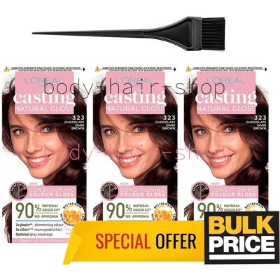 Lot De 3 Couleurs De Cheveux Chaudes Marron Foncé Chocolat L'Oréal Casting... Publicité Lot De 3 Couleurs De Cheveux Chaudes Marron Foncé Chocolat L'Oréal Casting... Publicité