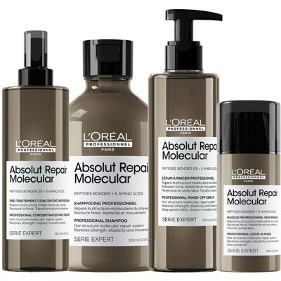 L'Oreal L'Orea Kit Serie Ex Absolut Repair Molecular Sh 300ml + Serum 250ml + Mask - Publicité L'Oreal L'Orea Kit Serie Ex Absolut Repair Molecular Sh 300ml + Serum 250ml + Mask - Publicité