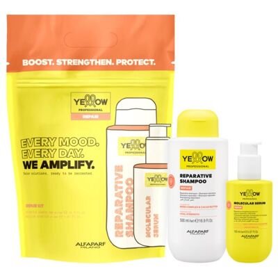 Alfaparf Milano Alfaparaf Jaune Ensemble Chaque Humeur Réparation Shampoo 500ml + Serum 150ml - Publicité Alfaparf Milano Alfaparaf Jaune Ensemble Chaque Humeur Réparation Shampoo 500ml + Serum 150ml - Publicité