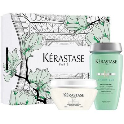 Coffret Shampooing et Masque Divalent Kerastase - Équilibre pour cheveux gras et sensibles - Publicité Coffret Shampooing et Masque Divalent Kerastase - Équilibre pour cheveux gras et sensibles - Publicité