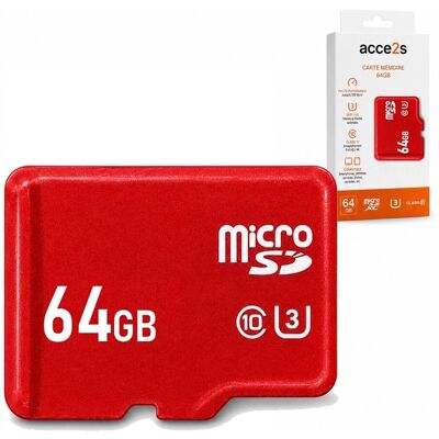 Acce2s Carte Micro Sd 64 Go Pour Vivo Y55 Y76 V21 Y52 Uhs-I U3 - Publicité Acce2s Carte Micro Sd 64 Go Pour Vivo Y55 Y76 V21 Y52 Uhs-I U3 - Publicité