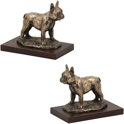 ART Bouledogue Français - Statuette De Chien, Figurine Sur Marbre Blanc, Trophée D'E - Publicité ART Bouledogue Français - Statuette De Chien, Figurine Sur Marbre Blanc, Trophée D'E - Publicité