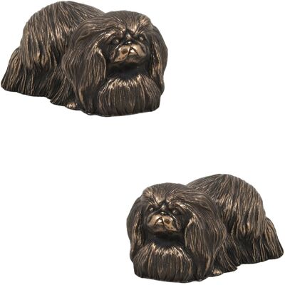 ART Pékinois - Une Statuette De Chien, Une Figurine En Marbre Blanc, Un Trophée Pour - Publicité ART Pékinois - Une Statuette De Chien, Une Figurine En Marbre Blanc, Un Trophée Pour - Publicité