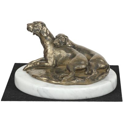 ART Braque De Weimar - Statuette De Chien, Figurine En Marbre Blanc, Trophée Pour Un - Publicité ART Braque De Weimar - Statuette De Chien, Figurine En Marbre Blanc, Trophée Pour Un - Publicité