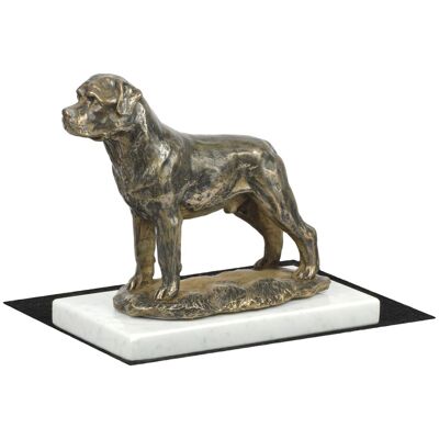 ART Rottweiler Ii - Statuette De Chien, Figurine Sur Marbre Blanc, Trophée Pour Une - Publicité ART Rottweiler Ii - Statuette De Chien, Figurine Sur Marbre Blanc, Trophée Pour Une - Publicité