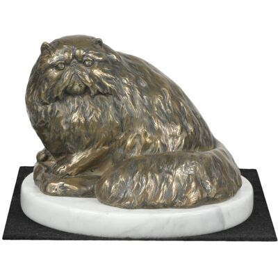 ART Statuette De Chat Persan, Figurine Sur Marbre Blanc, Trophée Pour Exposition Can - Publicité ART Statuette De Chat Persan, Figurine Sur Marbre Blanc, Trophée Pour Exposition Can - Publicité