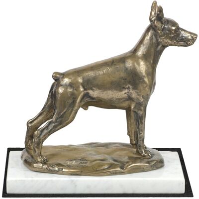 ART Doberman, Dobermann I - Statuette De Chien, Figurine En Marbre Blanc, Trophée Po - Publicité ART Doberman, Dobermann I - Statuette De Chien, Figurine En Marbre Blanc, Trophée Po - Publicité