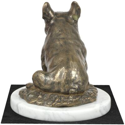 ART Bouledogue Français Ii - Statuette De Chien, Figurine Sur Marbre Blanc, Trophée - Publicité ART Bouledogue Français Ii - Statuette De Chien, Figurine Sur Marbre Blanc, Trophée - Publicité
