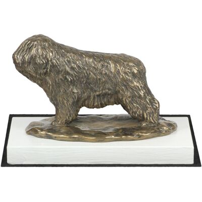 ART Berger Polonais Des Plaines (Pon) - Statuette De Chien, Figurine Sur Socle Blanc - Publicité ART Berger Polonais Des Plaines (Pon) - Statuette De Chien, Figurine Sur Socle Blanc - Publicité
