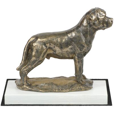 ART Rottweiler Ii - Statuette De Chien, Figurine Sur Socle Blanc, Trophée Pour Expos - Publicité ART Rottweiler Ii - Statuette De Chien, Figurine Sur Socle Blanc, Trophée Pour Expos - Publicité