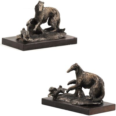 ART Barzoï Russe, Statuette De Chien En Marbre Blanc, Trophée Pour Une Exposition Ca - Publicité ART Barzoï Russe, Statuette De Chien En Marbre Blanc, Trophée Pour Une Exposition Ca - Publicité