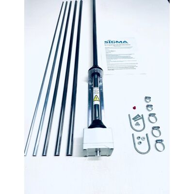 Sigma X-80 Xp Antenne Verticale Hf 1kw 80-6m Aluminium Argent - Publicité Sigma X-80 Xp Antenne Verticale Hf 1kw 80-6m Aluminium Argent - Publicité