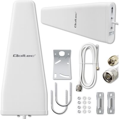 Antenne double LTE 4G Qoltec 57043 - Omnidirectionnelle Extérieur Noire - Publicité Antenne double LTE 4G Qoltec 57043 - Omnidirectionnelle Extérieur Noire - Publicité