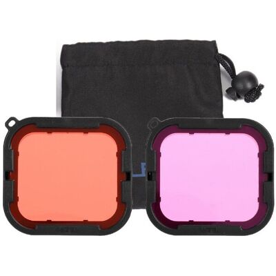 Ibroz Filtre Rouge Et Violet Pour Boîtier Supersuit Gopro Hero 5,6,7 - Publicité Ibroz Filtre Rouge Et Violet Pour Boîtier Supersuit Gopro Hero 5,6,7 - Publicité