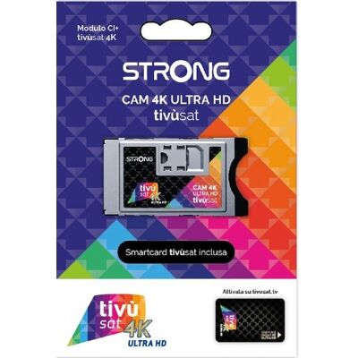 Strong Cam4ktivusat Module Ci+ 4k Ultra Hd Tivùsat Avec Smartcard - Publicité Strong Cam4ktivusat Module Ci+ 4k Ultra Hd Tivùsat Avec Smartcard - Publicité