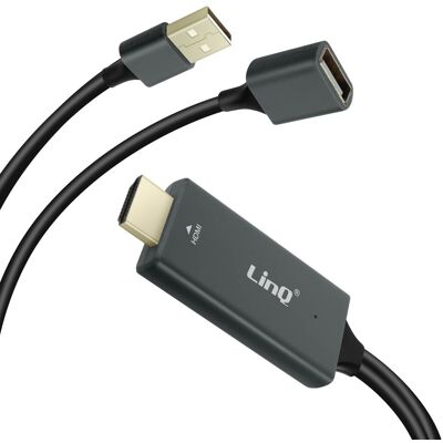Adaptateur HDMI LinQ Gris - 1080p - 1m - Publicité Adaptateur HDMI LinQ Gris - 1080p - 1m - Publicité