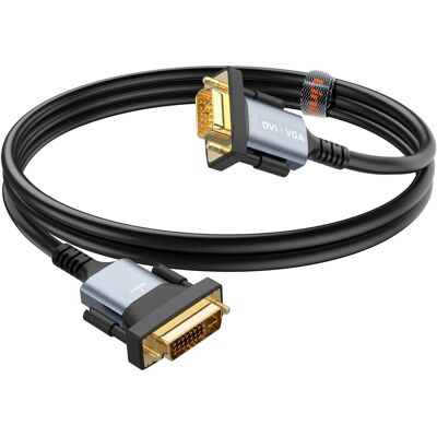 Linq Câble Adaptateur Vidéo Dvi Vers Vga 1.8m Résolution Full Hd 1080p Noir - Publicité Linq Câble Adaptateur Vidéo Dvi Vers Vga 1.8m Résolution Full Hd 1080p Noir - Publicité