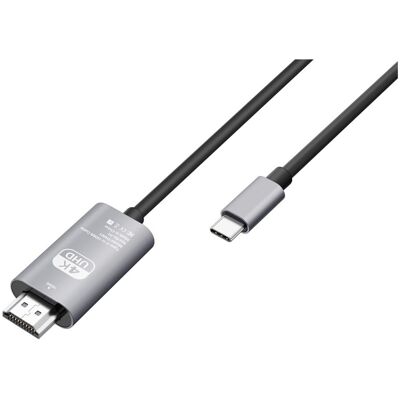 Avizar Câble Hdmi 4k 60hz Haute Résolution Vers Usb-C 1,8m Gris - Publicité Avizar Câble Hdmi 4k 60hz Haute Résolution Vers Usb-C 1,8m Gris - Publicité