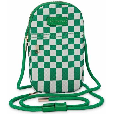 Selencia Étui Pour Téléphone Portable - Checker Green - Publicité Selencia Étui Pour Téléphone Portable - Checker Green - Publicité