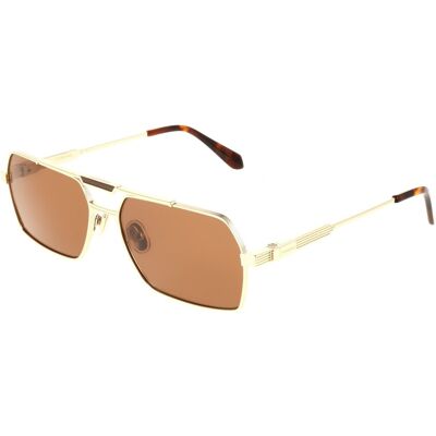 Lunettes De Soleil Ferragamo Sf332s Gold/brown 61/17/145 Homme - Publicité Lunettes De Soleil Ferragamo Sf332s Gold/brown 61/17/145 Homme - Publicité