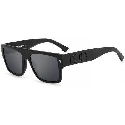 Lunettes De Soleil Dsquared2 Icon 0003/s Matte Black 56/18/145 Homme - Publicité Lunettes De Soleil Dsquared2 Icon 0003/s Matte Black 56/18/145 Homme - Publicité