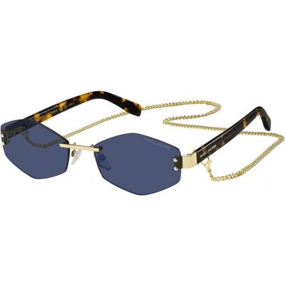 Lunettes De Soleil Marc Jacobs Marc 496/s Air Gold Blue 57/18/135 Femme - Publicité Lunettes De Soleil Marc Jacobs Marc 496/s Air Gold Blue 57/18/135 Femme - Publicité