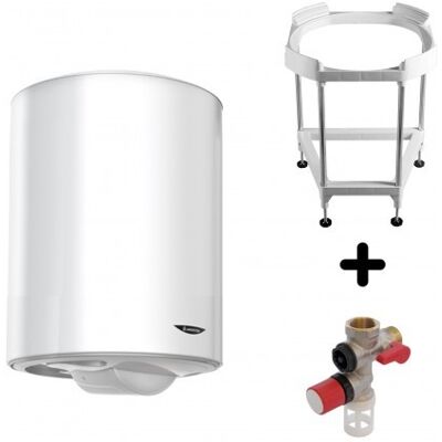 Ariston Chauffe-Eau Électrique Blindé Vertical Initio 100l Avec Trépied Et Groupe De Sé - Publicité Ariston Chauffe-Eau Électrique Blindé Vertical Initio 100l Avec Trépied Et Groupe De Sé - Publicité