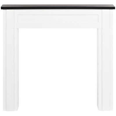 Manteau de cheminée Beliani Baudin - Décor MDF blanc - Publicité Manteau de cheminée Beliani Baudin - Décor MDF blanc - Publicité