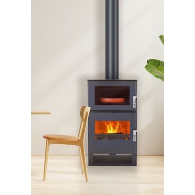 Prity Poêle À Bois Avec Four Verso F 9kw Écodesign Énergie Classe A+ - Publicité Prity Poêle À Bois Avec Four Verso F 9kw Écodesign Énergie Classe A+ - Publicité