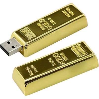 Sans Marque Clé Usb Barre D'Or Interface Usb 2.0 Brique D'Or Disque Flash Usb 16 Go-128 Go - Publicité Sans Marque Clé Usb Barre D'Or Interface Usb 2.0 Brique D'Or Disque Flash Usb 16 Go-128 Go - Publicité