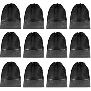 Uxcell Pour 12pcs Sac À Chaussures 14x11\" Organisateur De Voyage Noir - Publicité Uxcell Pour 12pcs Sac À Chaussures 14x11\" Organisateur De Voyage Noir - Publicité