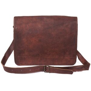 Handmade 11 \" Homme Véritable Cuir Marron Messager Épaule Portable, Bureau, Sac Malette - Publicité Handmade 11 \" Homme Véritable Cuir Marron Messager Épaule Portable, Bureau, Sac Malette - Publicité