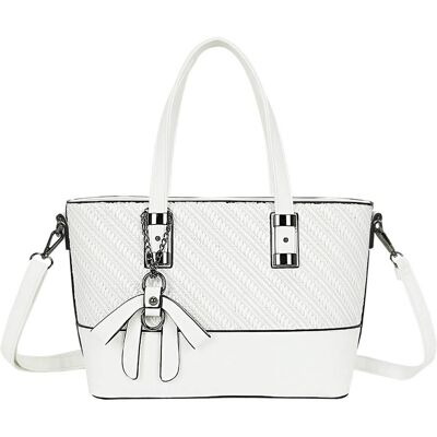Gallantry Sac À Main Cabas À Franges Pour Femme Avec Bandoulière Blanc - Publicité Gallantry Sac À Main Cabas À Franges Pour Femme Avec Bandoulière Blanc - Publicité