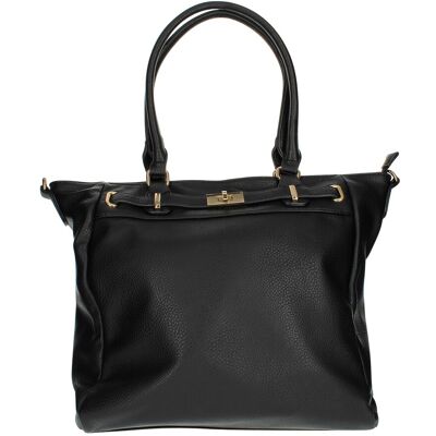 Gallantry Sac À Main Cabas Similicuir Avec Bandoulière Noir - Publicité Gallantry Sac À Main Cabas Similicuir Avec Bandoulière Noir - Publicité