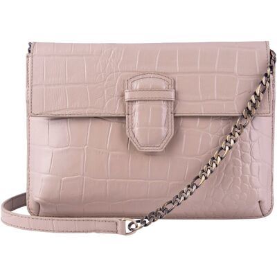 Etui Bags Femmes Cuir Taupe Pochette Sac Bandoulière Crocodile Imprimé Cuir De Vache Sac - Publicité Etui Bags Femmes Cuir Taupe Pochette Sac Bandoulière Crocodile Imprimé Cuir De Vache Sac - Publicité