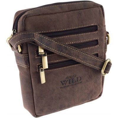 Sans Marque Sac Bandoulière En Cuir Pour Homme - Always Wild - Publicité Sans Marque Sac Bandoulière En Cuir Pour Homme - Always Wild - Publicité