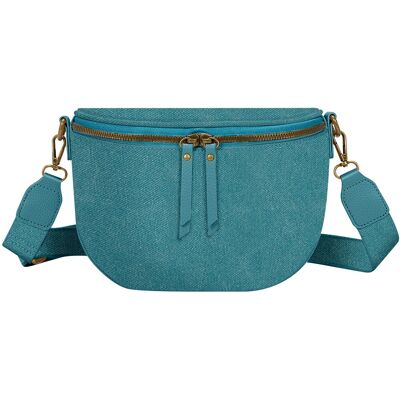Gallantry Sac Banane Bandoulière Luna En Tissu Turquoise - Publicité Gallantry Sac Banane Bandoulière Luna En Tissu Turquoise - Publicité