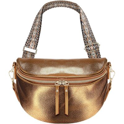Gallantry Sac Banane Bandoulière Motif Géometrique Bronze - Publicité Gallantry Sac Banane Bandoulière Motif Géometrique Bronze - Publicité