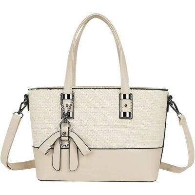 Gallantry Sac À Main Cabas À Franges Pour Femme Avec Bandoulière Beige - Publicité Gallantry Sac À Main Cabas À Franges Pour Femme Avec Bandoulière Beige - Publicité