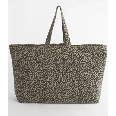 Westford Mill Sac Cabas Oversize Imprimé Léopard Vintage En Toile - Publicité Westford Mill Sac Cabas Oversize Imprimé Léopard Vintage En Toile - Publicité