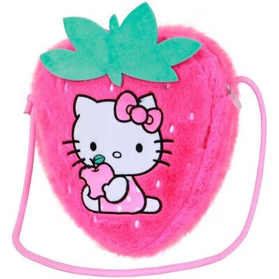 Sac Peluche Hello Kitty Fraise Karactermania - Publicité Sac Peluche Hello Kitty Fraise Karactermania - Publicité