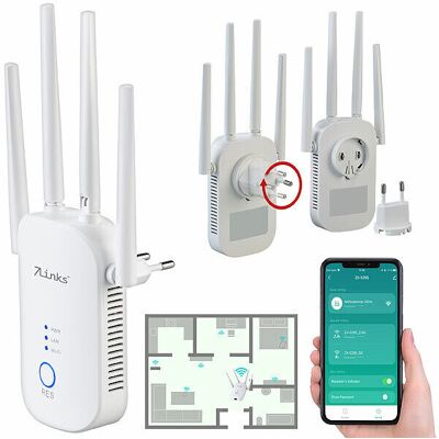 7links - Wlr-1202 - 1200 Mbps - Double Bande - Répéteur WiFi - Publicité 7links - Wlr-1202 - 1200 Mbps - Double Bande - Répéteur WiFi - Publicité