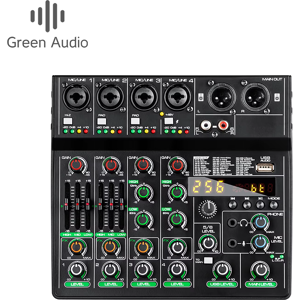 Greenaudio Table De Mixage Studio Dj Bluetooth Mixeur Audio Podcast 6 Canaux 256 Dsp Noir - Publicité Greenaudio Table De Mixage Studio Dj Bluetooth Mixeur Audio Podcast 6 Canaux 256 Dsp Noir - Publicité
