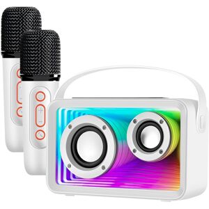 Avizar Enceinte Karaoké Bluetooth Pour Enfant Avec 2 Micros Et Lumières Led Rgb - Publicité Avizar Enceinte Karaoké Bluetooth Pour Enfant Avec 2 Micros Et Lumières Led Rgb - Publicité