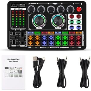 Eurowagens F999 Carte Son Mixer Audio Carte Son Live Changeur De Voix Console De Mixage - Publicité Eurowagens F999 Carte Son Mixer Audio Carte Son Live Changeur De Voix Console De Mixage - Publicité